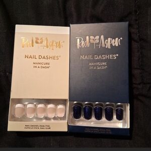Red Aspen Nail Dashes Set - Blue and Cream